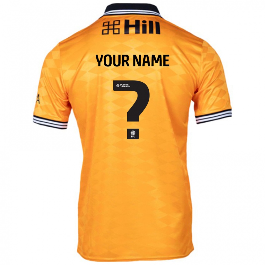 Hombre Camiseta Su Nombre #0 Naranja 1ª Equipación 2024/25 La Camisa Chile