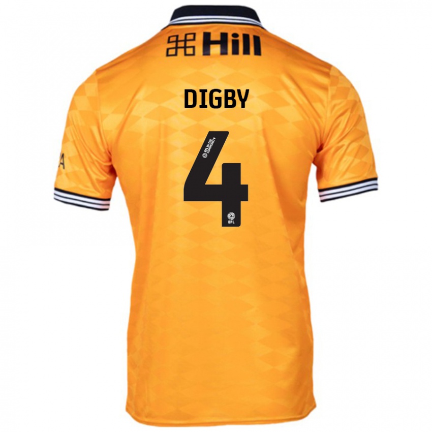 Hombre Camiseta Paul Digby #4 Naranja 1ª Equipación 2024/25 La Camisa Chile