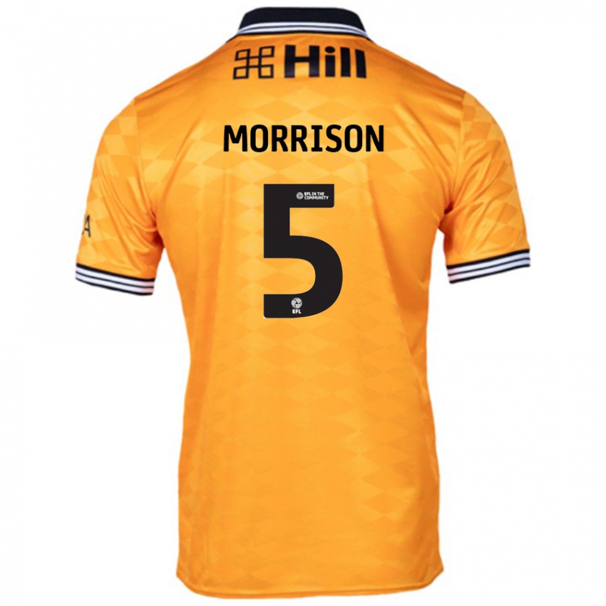 Hombre Camiseta Michael Morrison #5 Naranja 1ª Equipación 2024/25 La Camisa Chile