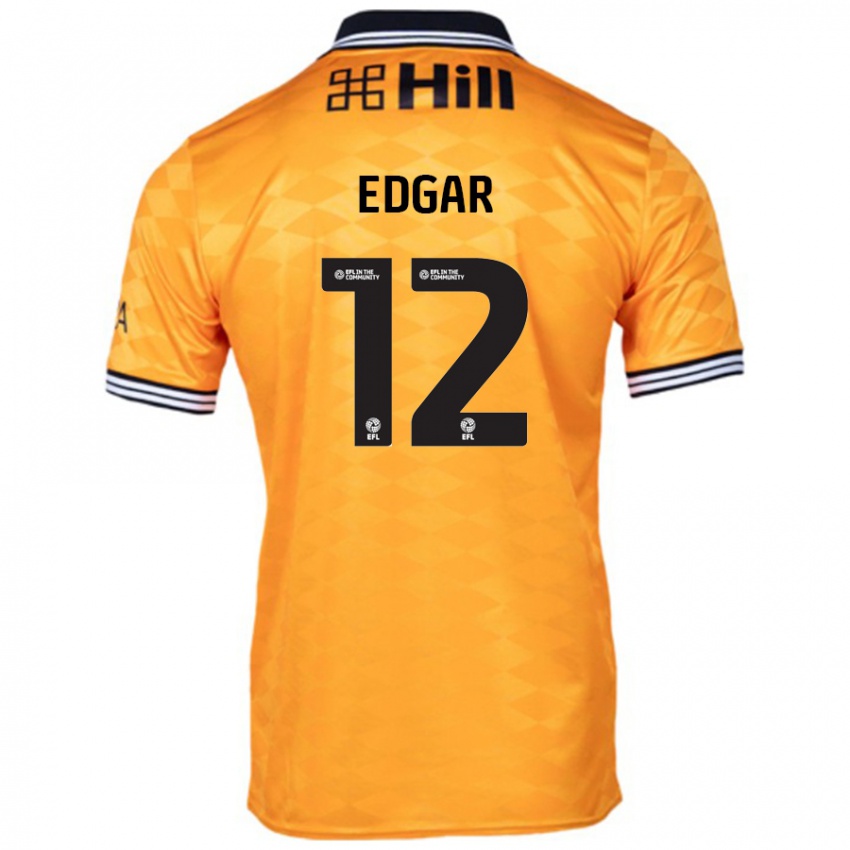 Hombre Camiseta Sammy Edgar #12 Naranja 1ª Equipación 2024/25 La Camisa Chile