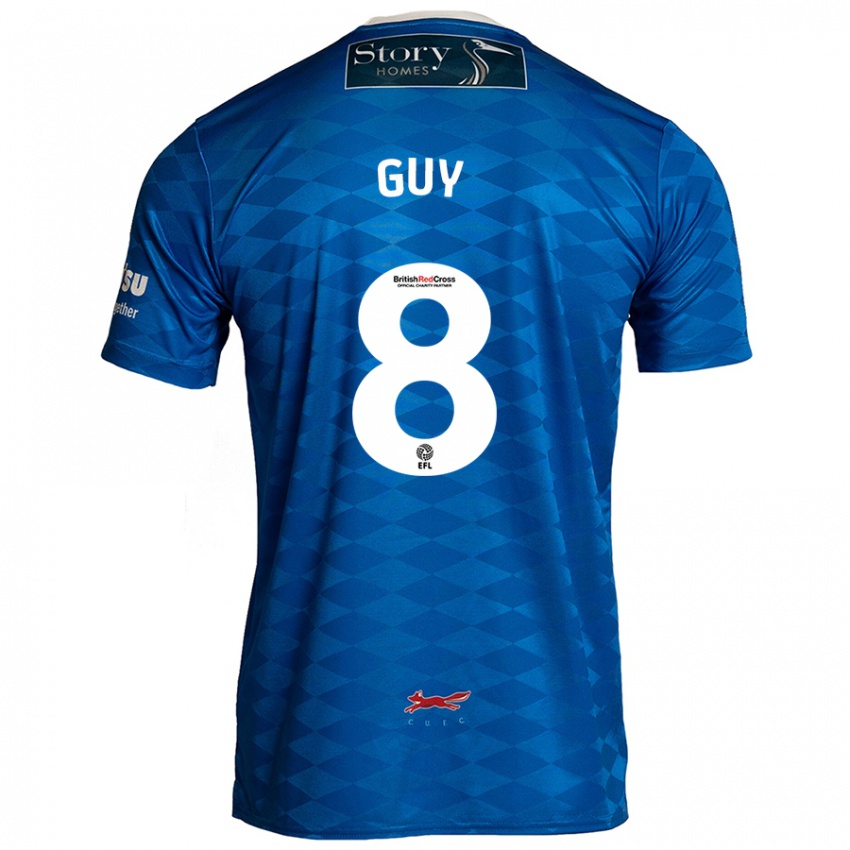 Hombre Camiseta Callum Guy #8 Azul 1ª Equipación 2024/25 La Camisa Chile