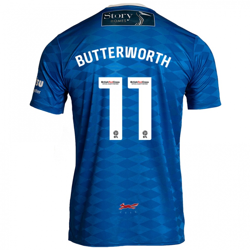 Hombre Camiseta Daniel Butterworth #11 Azul 1ª Equipación 2024/25 La Camisa Chile