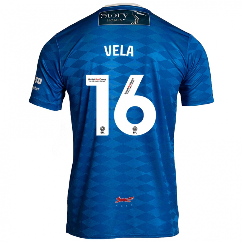 Hombre Camiseta Josh Vela #16 Azul 1ª Equipación 2024/25 La Camisa Chile