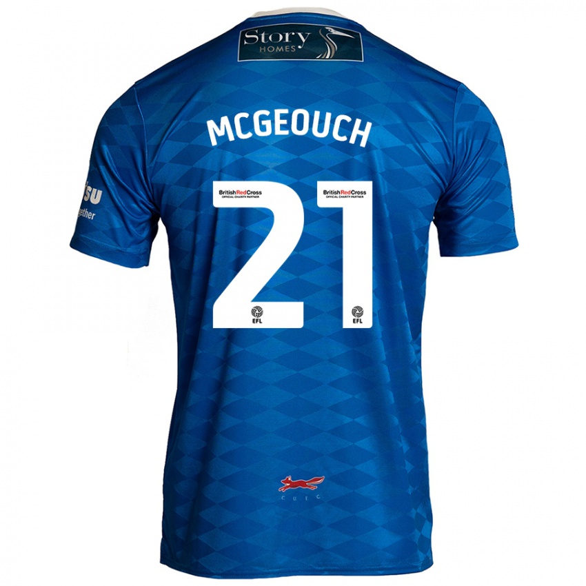 Hombre Camiseta Dylan Mcgeouch #21 Azul 1ª Equipación 2024/25 La Camisa Chile