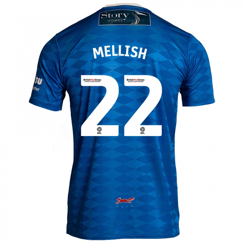 Hombre Camiseta Jon Mellish #22 Azul 1ª Equipación 2024/25 La Camisa Chile