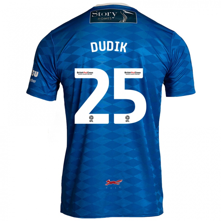 Hombre Camiseta Anton Dudik #25 Azul 1ª Equipación 2024/25 La Camisa Chile