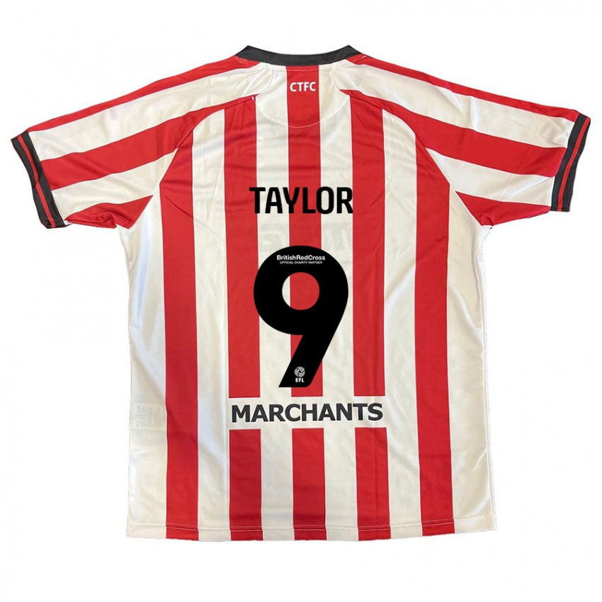 Hombre Camiseta Matty Taylor #9 Rojo Blanco 1ª Equipación 2024/25 La Camisa Chile