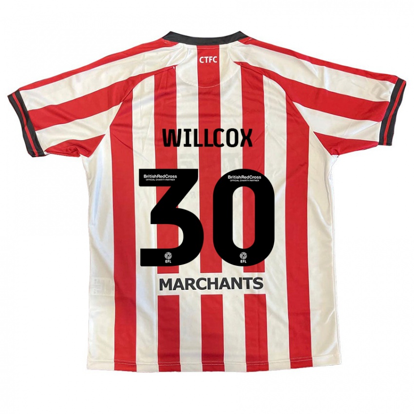 Hombre Camiseta Freddy Willcox #30 Rojo Blanco 1ª Equipación 2024/25 La Camisa Chile