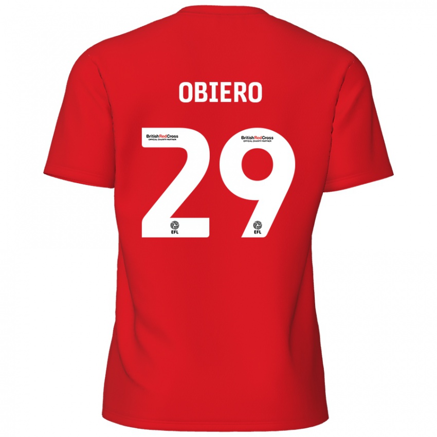 Hombre Camiseta Zech Obiero #29 Rojo 1ª Equipación 2024/25 La Camisa Chile