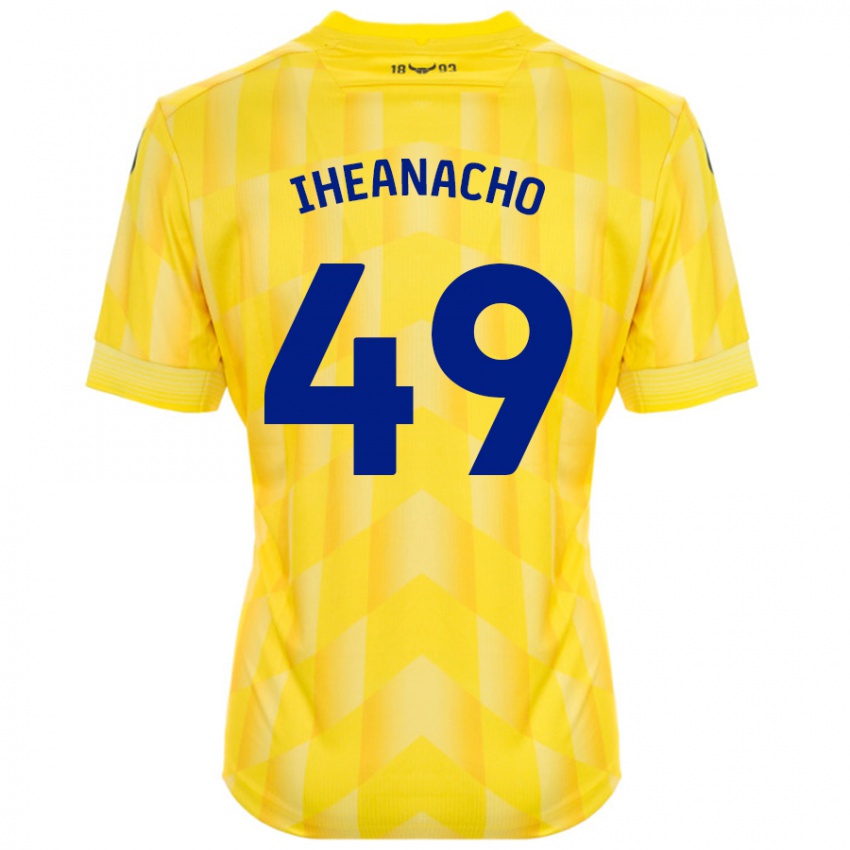 Hombre Camiseta Josh Iheanacho #49 Amarillo 1ª Equipación 2024/25 La Camisa Chile