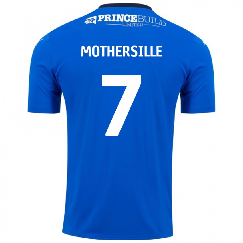 Hombre Camiseta Malik Mothersille #7 Azul Blanco 1ª Equipación 2024/25 La Camisa Chile