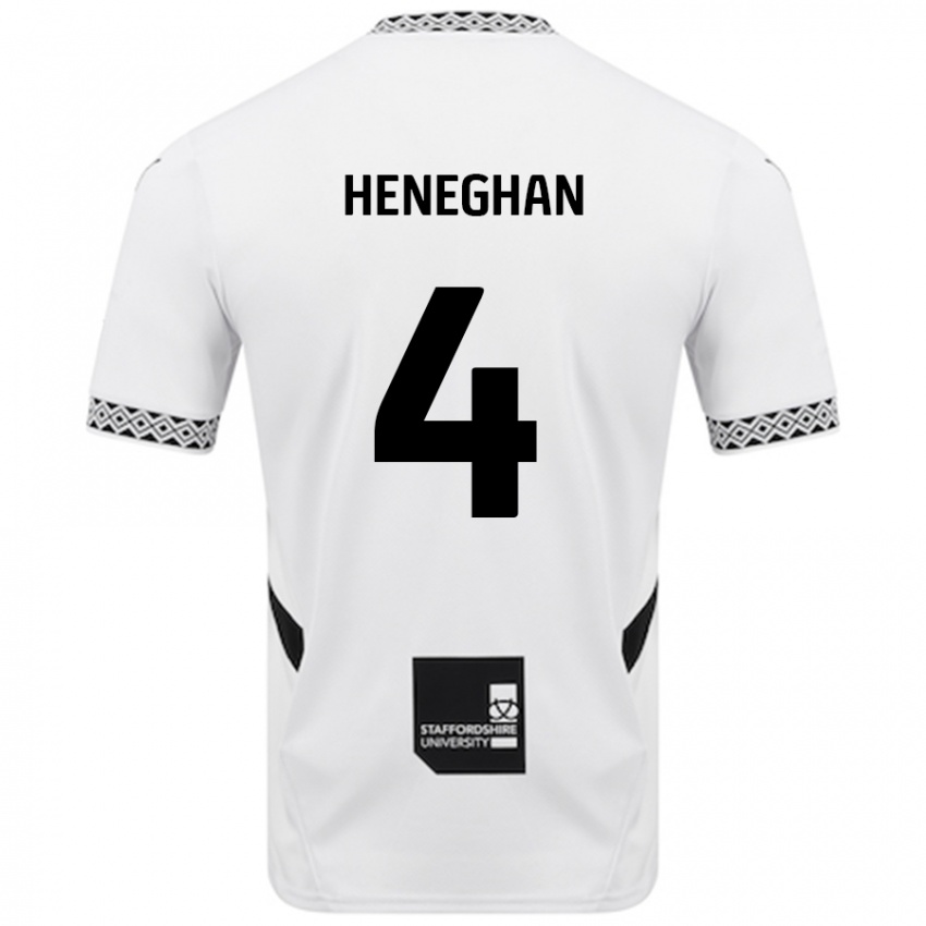 Hombre Camiseta Ben Heneghan #4 Blanco 1ª Equipación 2024/25 La Camisa Chile