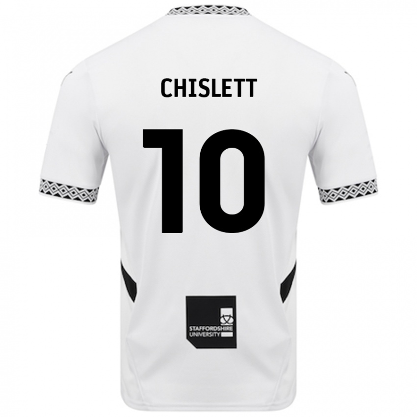 Hombre Camiseta Ethan Chislett #10 Blanco 1ª Equipación 2024/25 La Camisa Chile