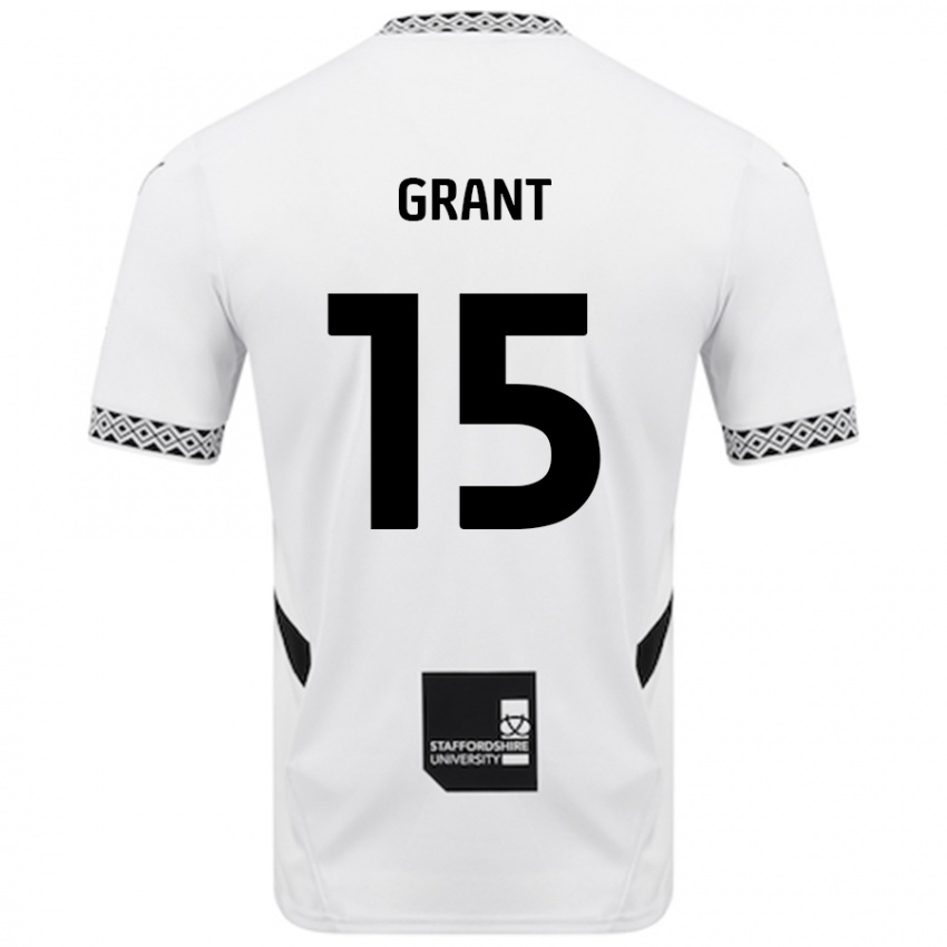 Hombre Camiseta Conor Grant #15 Blanco 1ª Equipación 2024/25 La Camisa Chile