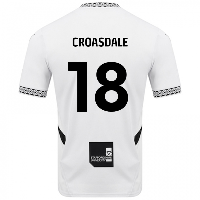 Hombre Camiseta Ryan Croasdale #18 Blanco 1ª Equipación 2024/25 La Camisa Chile