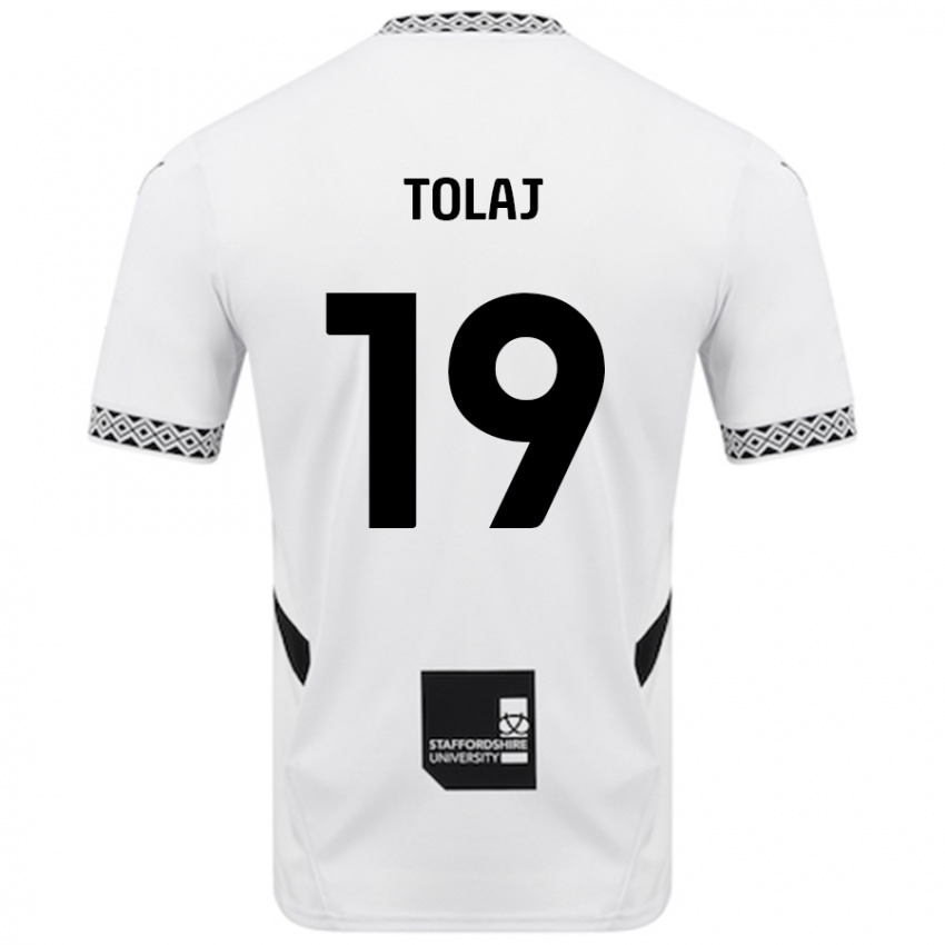 Hombre Camiseta Lorent Tolaj #19 Blanco 1ª Equipación 2024/25 La Camisa Chile