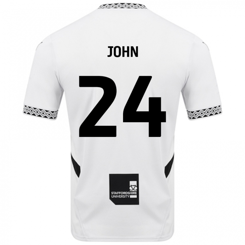 Hombre Camiseta Kyle John #24 Blanco 1ª Equipación 2024/25 La Camisa Chile