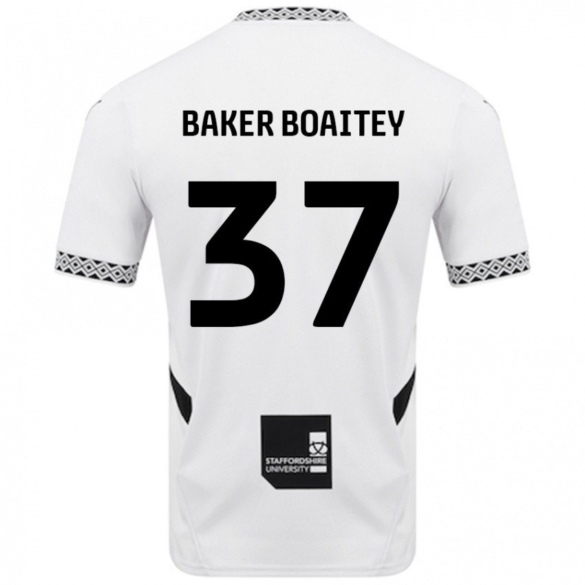 Hombre Camiseta Benicio Baker-Boaitey #37 Blanco 1ª Equipación 2024/25 La Camisa Chile