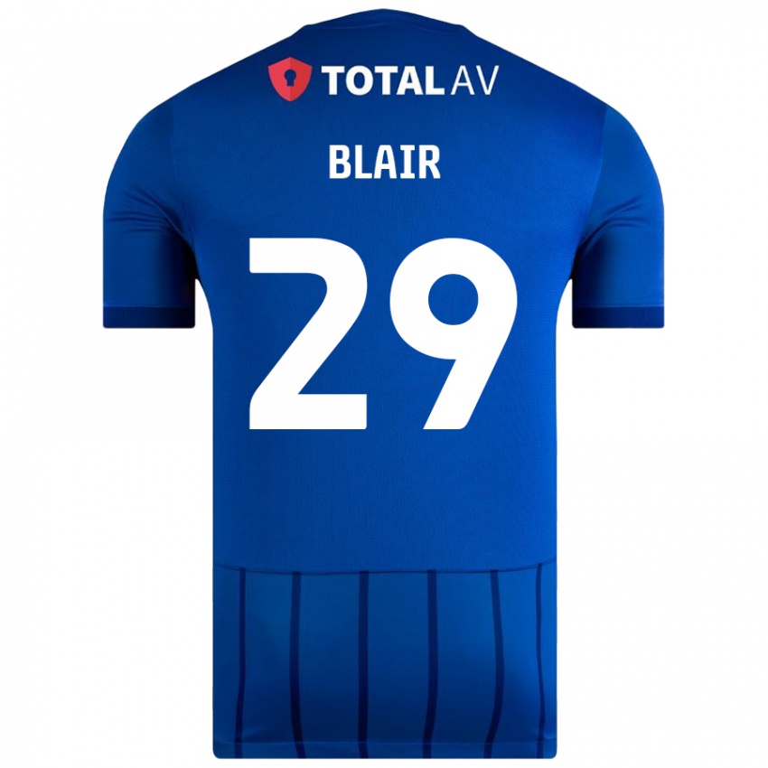 Hombre Camiseta Harvey Blair #29 Azul 1ª Equipación 2024/25 La Camisa Chile