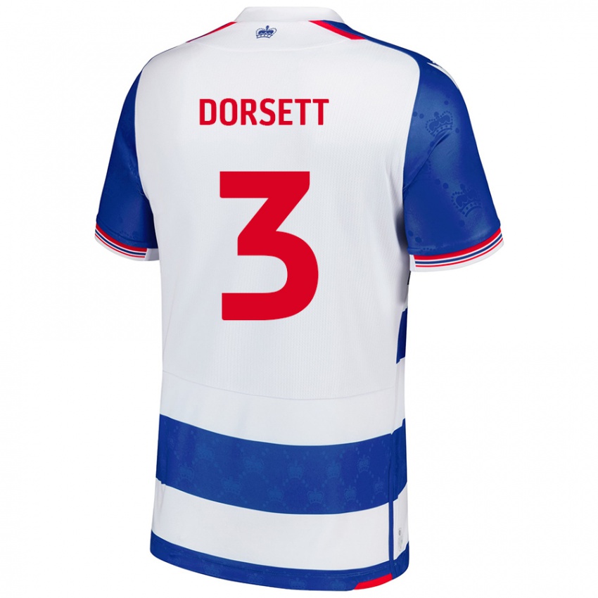 Hombre Camiseta Jeriel Dorsett #3 Azul Blanco 1ª Equipación 2024/25 La Camisa Chile