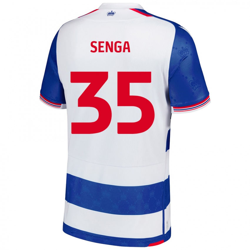 Hombre Camiseta Jack Senga #35 Azul Blanco 1ª Equipación 2024/25 La Camisa Chile