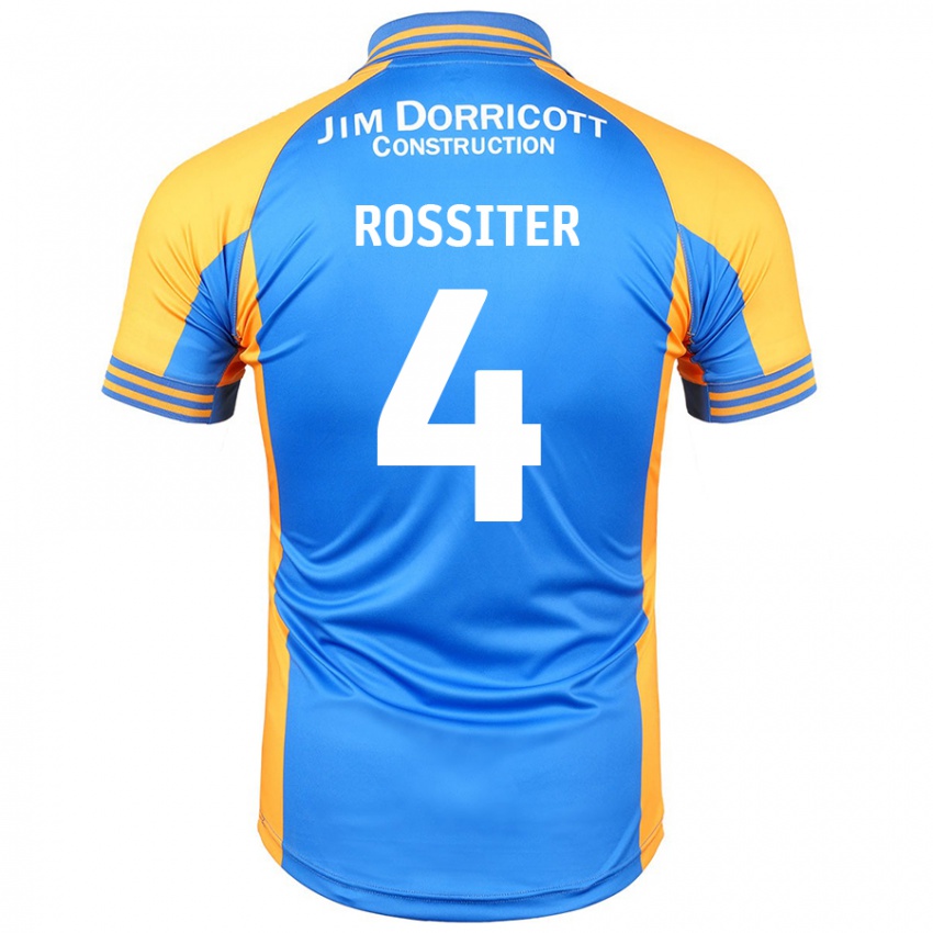 Hombre Camiseta Jordan Rossiter #4 Azul Ámbar 1ª Equipación 2024/25 La Camisa Chile