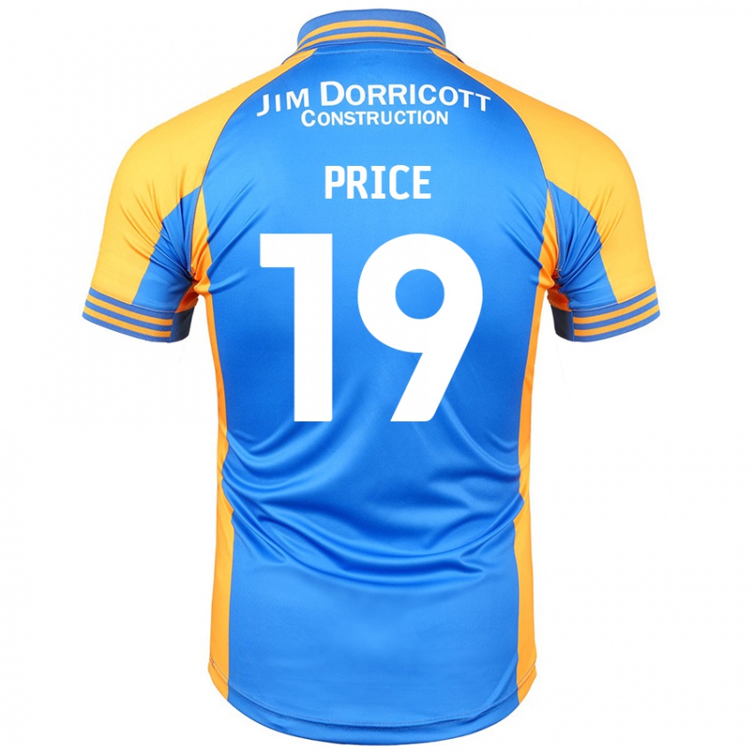 Hombre Camiseta Jack Price #19 Azul Ámbar 1ª Equipación 2024/25 La Camisa Chile