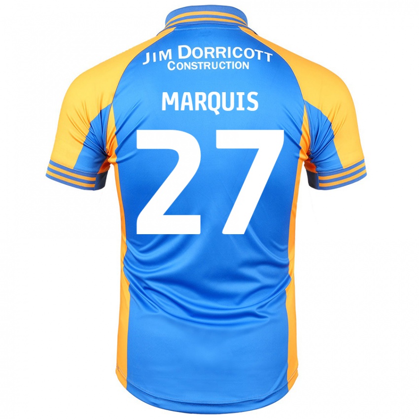 Hombre Camiseta John Marquis #27 Azul Ámbar 1ª Equipación 2024/25 La Camisa Chile