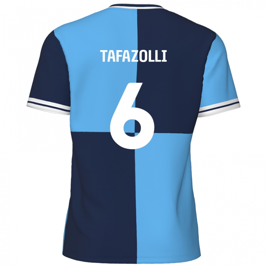 Hombre Camiseta Ryan Tafazolli #6 Azul Cielo Azul Oscuro 1ª Equipación 2024/25 La Camisa Chile