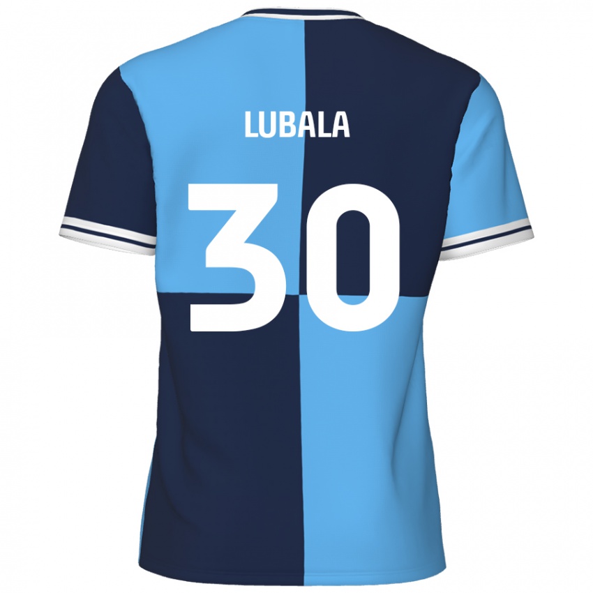 Hombre Camiseta Bez Lubala #30 Azul Cielo Azul Oscuro 1ª Equipación 2024/25 La Camisa Chile