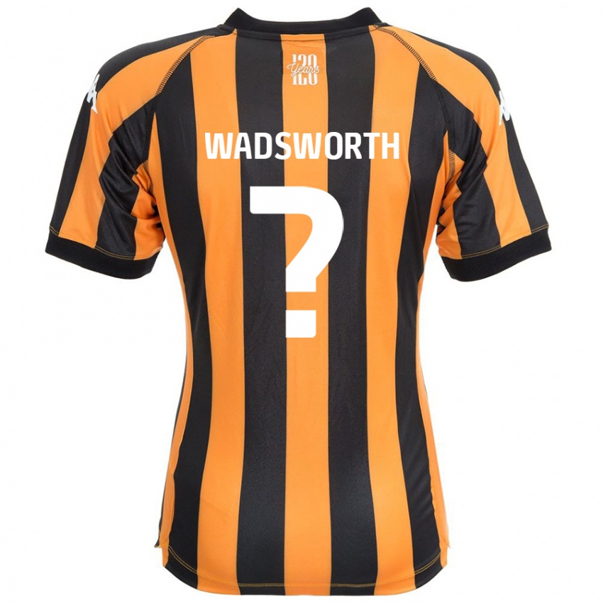 Hombre Camiseta Noah Wadsworth #0 Negro Ámbar 1ª Equipación 2024/25 La Camisa Chile