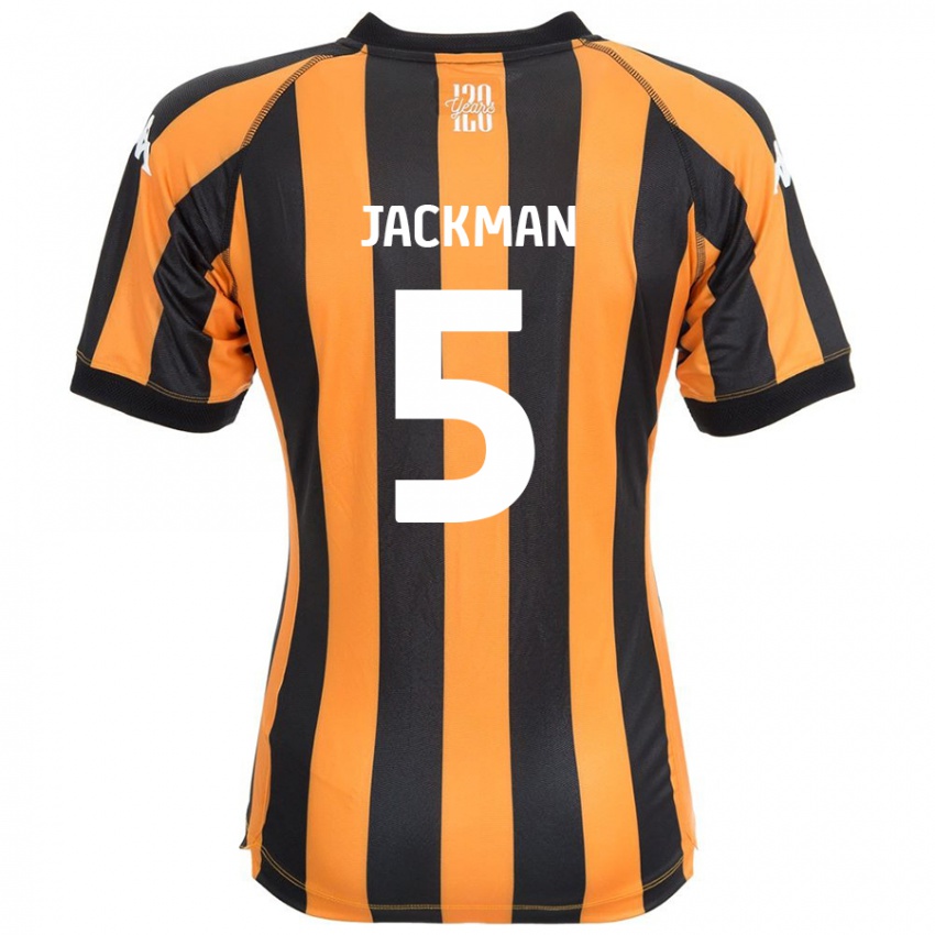 Hombre Camiseta Ellice Jackman #5 Negro Ámbar 1ª Equipación 2024/25 La Camisa Chile