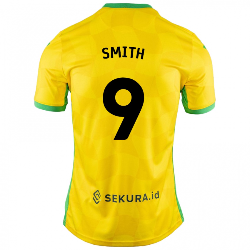 Hombre Camiseta Ellie Smith #9 Amarillo Verde 1ª Equipación 2024/25 La Camisa Chile