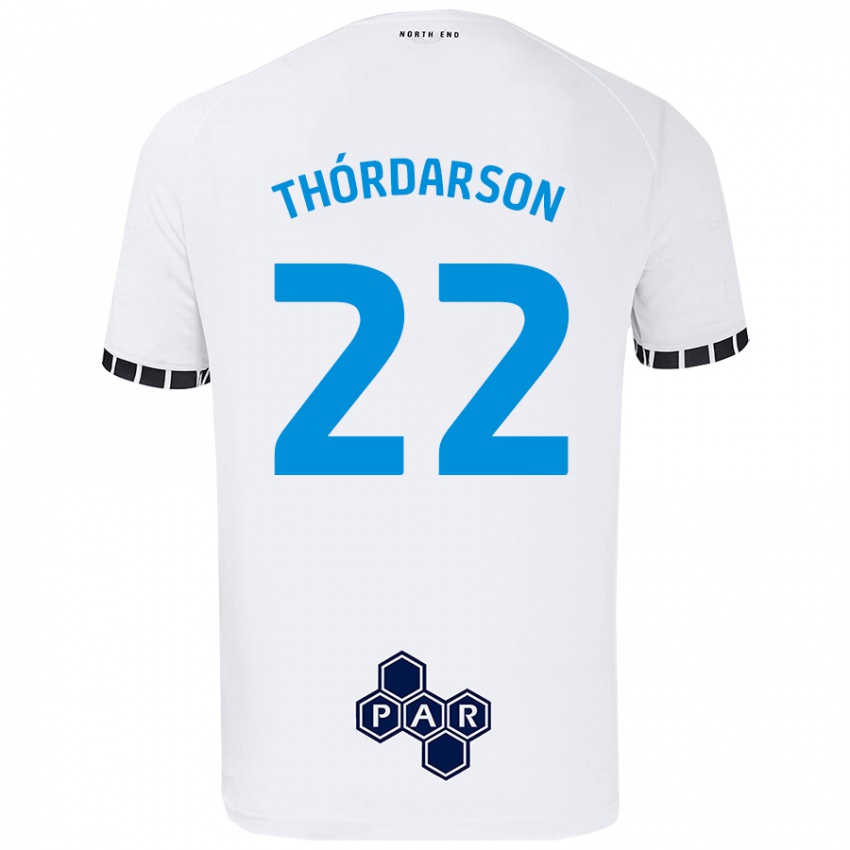 Hombre Camiseta Stefán Teitur Thórdarson #22 Blanco 1ª Equipación 2024/25 La Camisa Chile