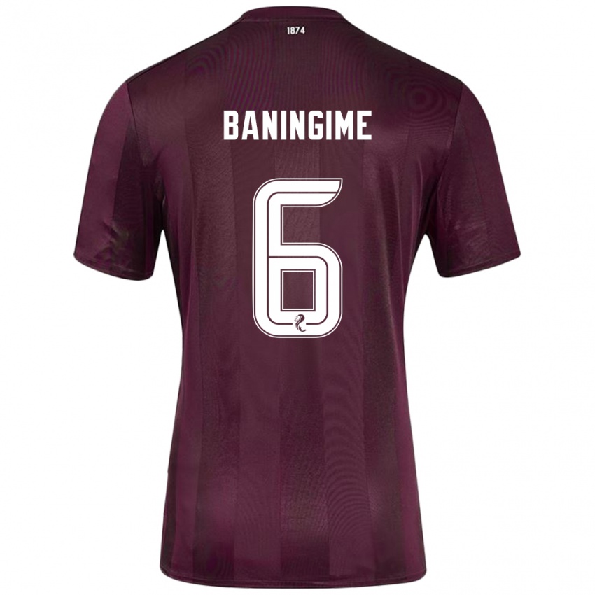 Hombre Camiseta Beni Baningime #6 Borgoña 1ª Equipación 2024/25 La Camisa Chile