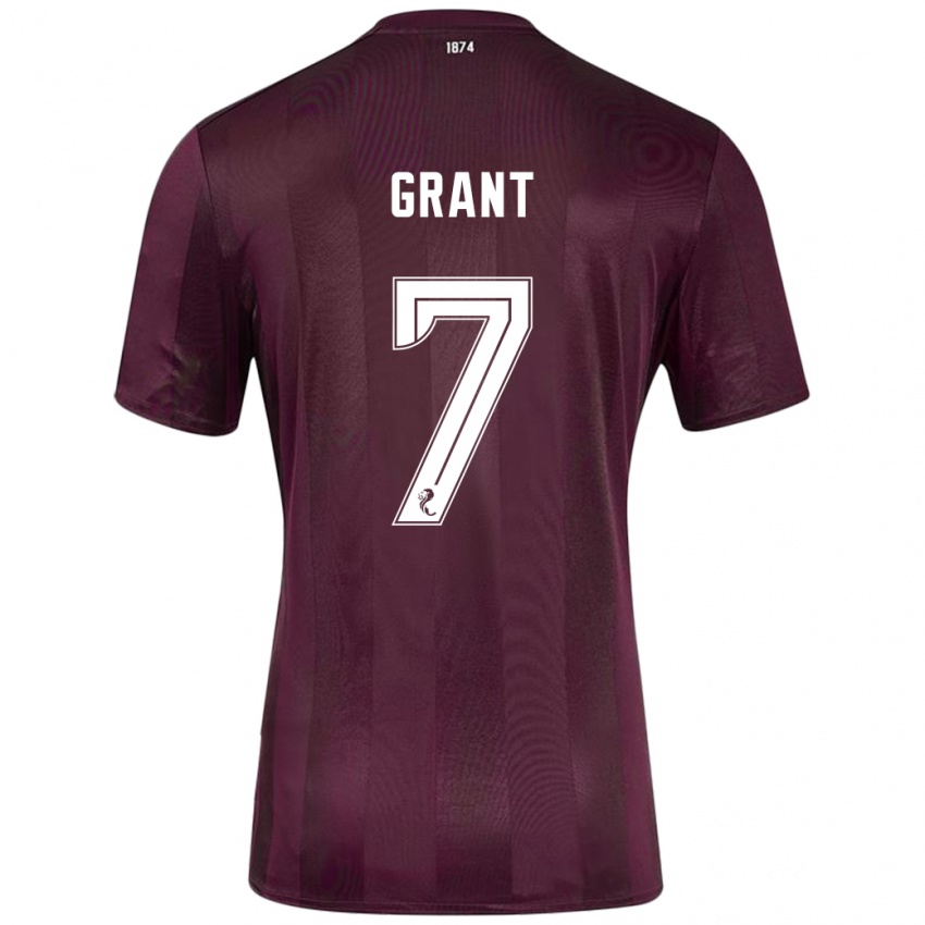 Hombre Camiseta Jorge Grant #7 Borgoña 1ª Equipación 2024/25 La Camisa Chile