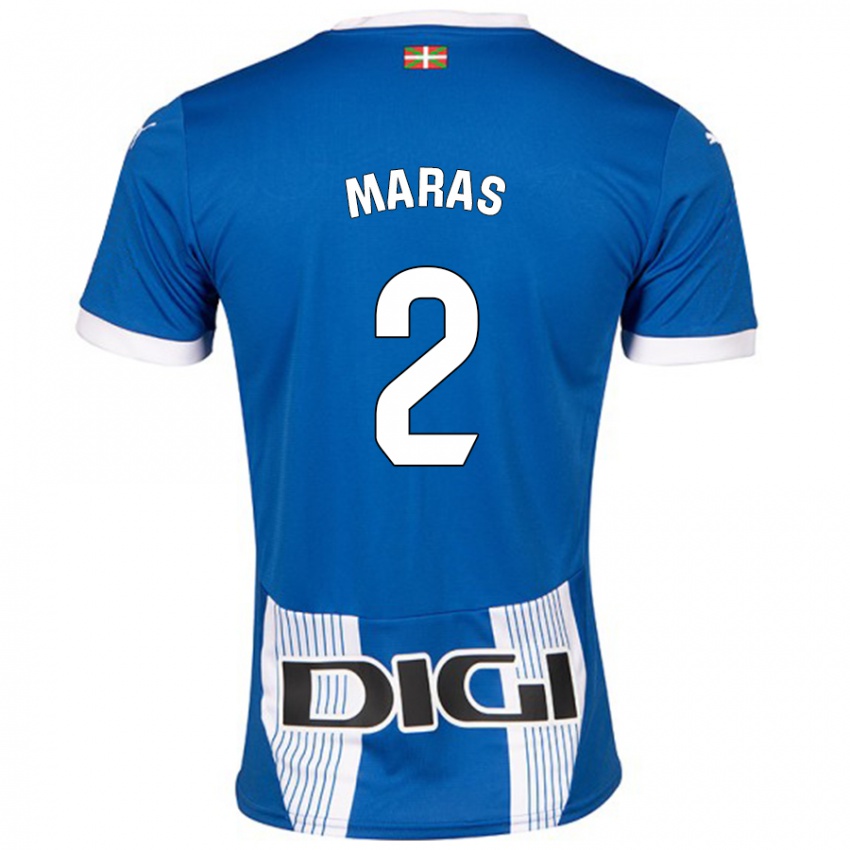 Hombre Camiseta Nikola Maras #2 Azul 1ª Equipación 2024/25 La Camisa Chile