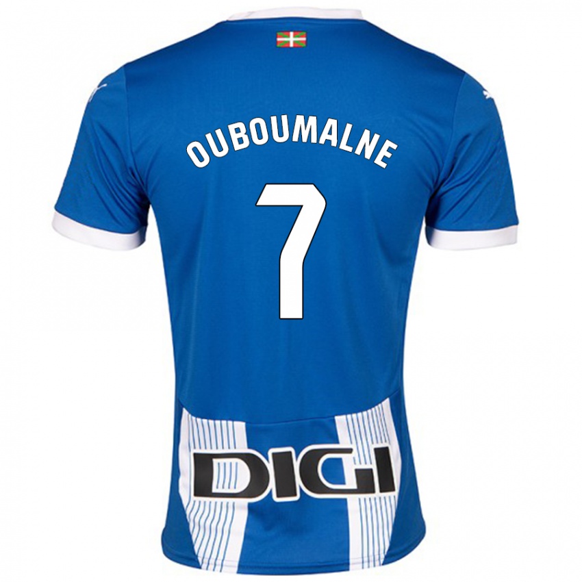 Hombre Camiseta Ibra Ouboumalne #7 Azul 1ª Equipación 2024/25 La Camisa Chile