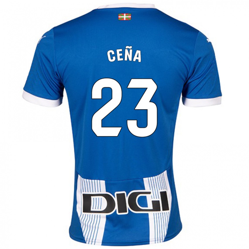 Hombre Camiseta Marcos Ceña #23 Azul 1ª Equipación 2024/25 La Camisa Chile