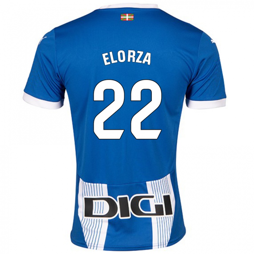 Hombre Camiseta Sheila Elorza #22 Azul 1ª Equipación 2024/25 La Camisa Chile