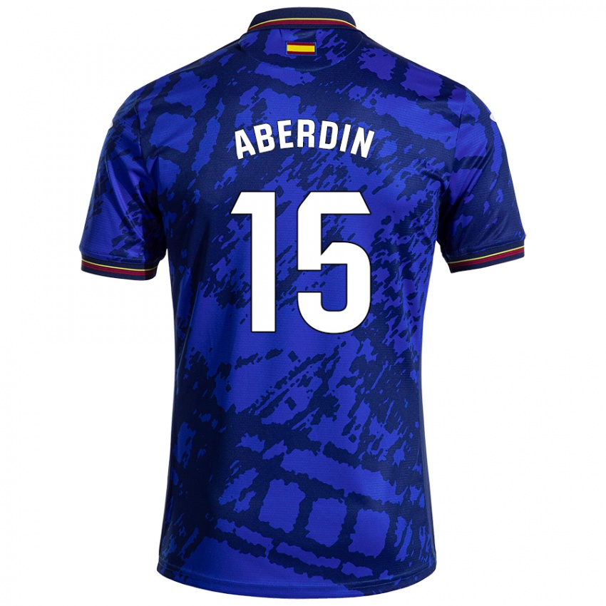 Hombre Camiseta Nabil Aberdin #15 Azul Más Oscuro 1ª Equipación 2024/25 La Camisa Chile