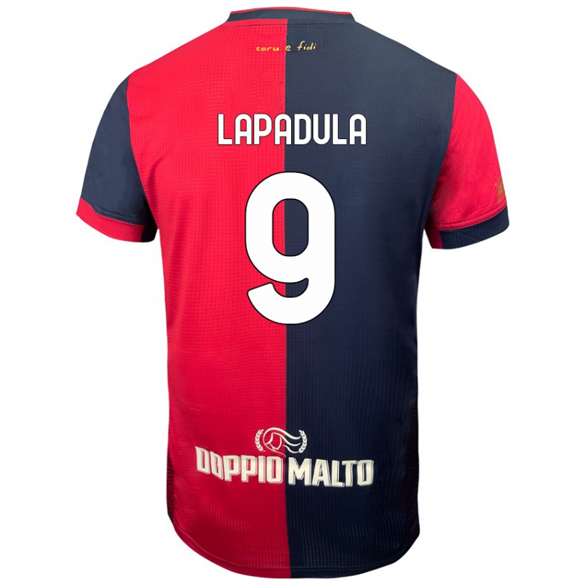 Hombre Camiseta Gianluca Lapadula #9 Rojo Azul Más Oscuro 1ª Equipación 2024/25 La Camisa Chile