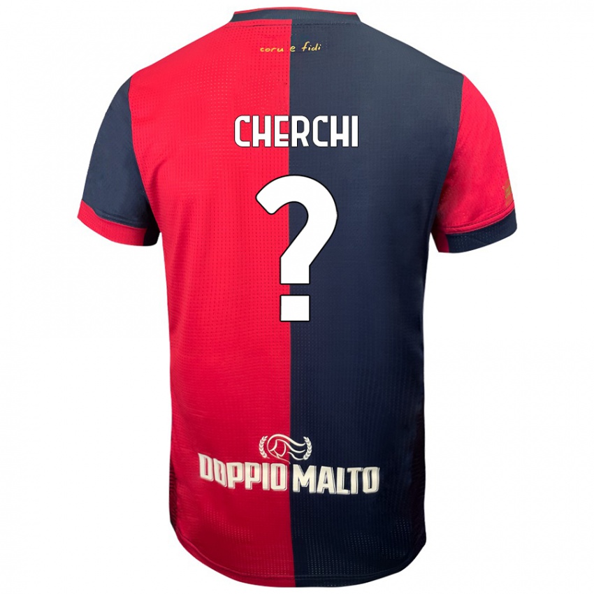 Hombre Camiseta Filippo Cherchi #0 Rojo Azul Más Oscuro 1ª Equipación 2024/25 La Camisa Chile