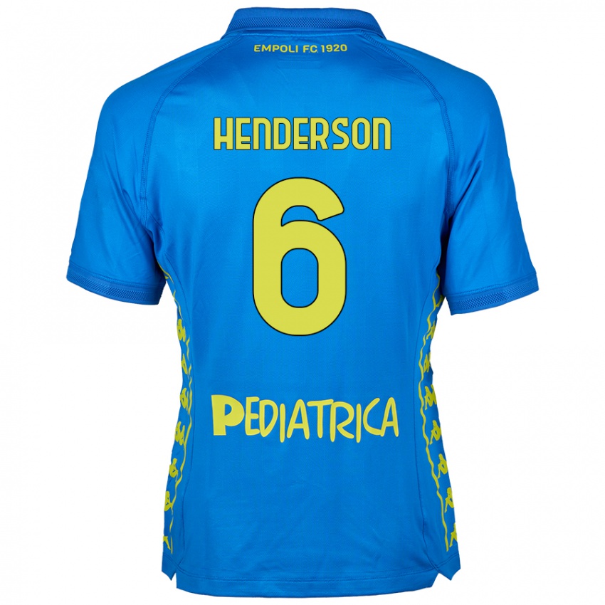 Hombre Camiseta Liam Henderson #6 Azul 1ª Equipación 2024/25 La Camisa Chile