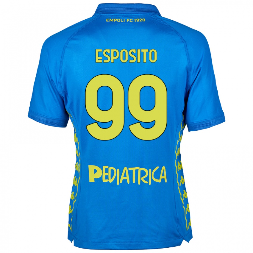 Hombre Camiseta Sebastiano Esposito #99 Azul 1ª Equipación 2024/25 La Camisa Chile