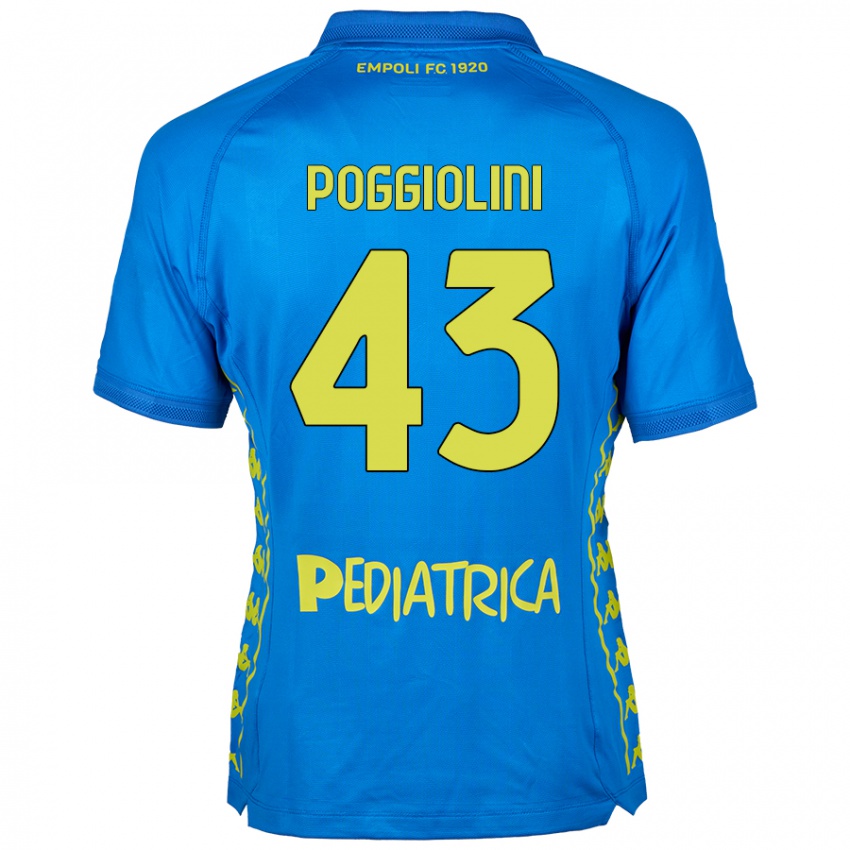 Hombre Camiseta Duccio Poggiolini #43 Azul 1ª Equipación 2024/25 La Camisa Chile