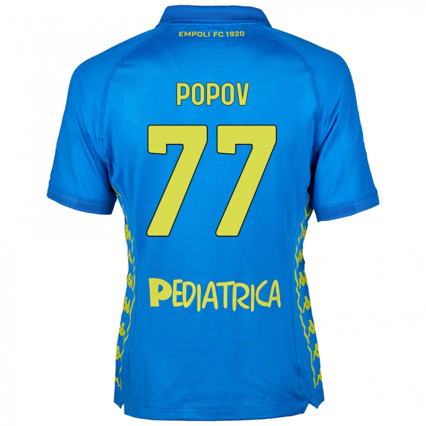 Hombre Camiseta Bogdan Popov #77 Azul 1ª Equipación 2024/25 La Camisa Chile