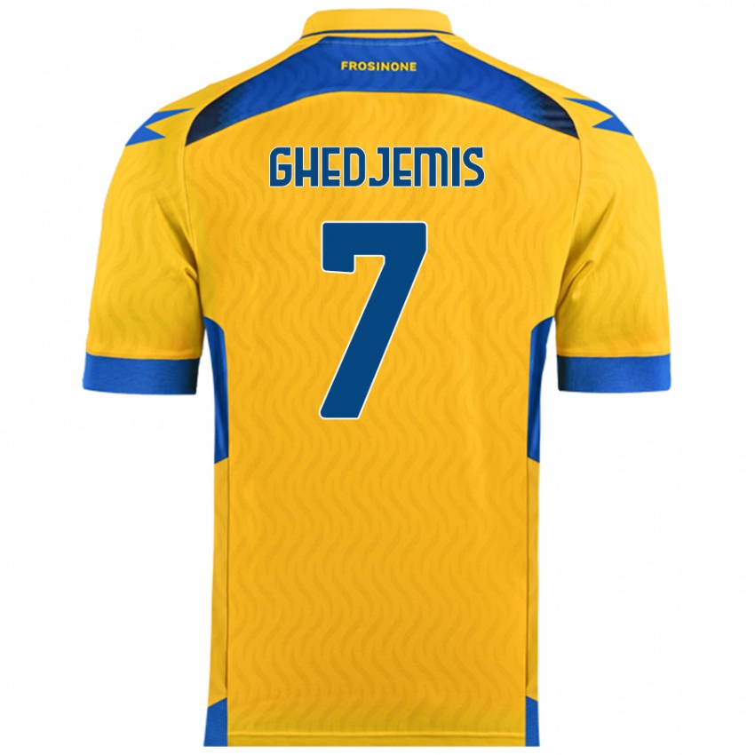 Hombre Camiseta Farès Ghedjemis #7 Amarillo 1ª Equipación 2024/25 La Camisa Chile