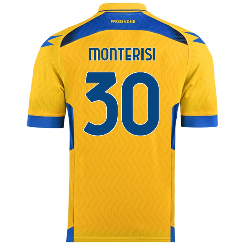 Hombre Camiseta Ilario Monterisi #30 Amarillo 1ª Equipación 2024/25 La Camisa Chile