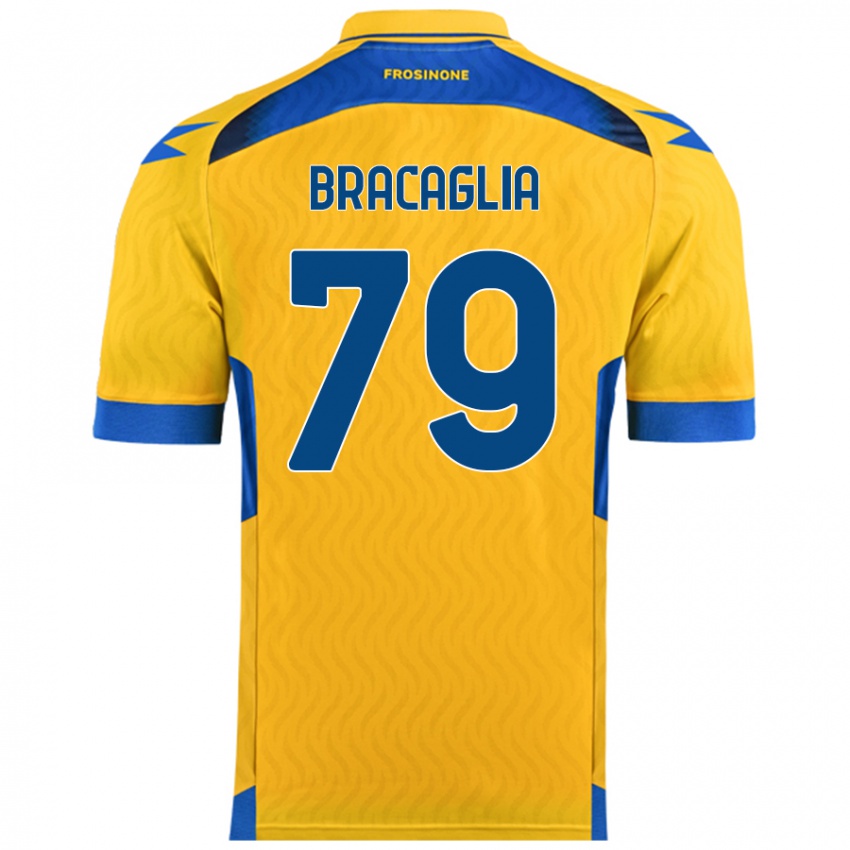 Hombre Camiseta Gabriele Bracaglia #79 Amarillo 1ª Equipación 2024/25 La Camisa Chile